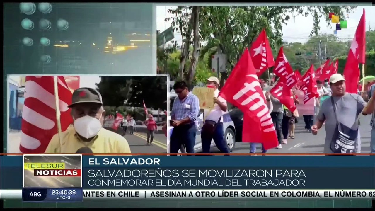 Salvadoreños se movilizaron en celebración del día del trabajador