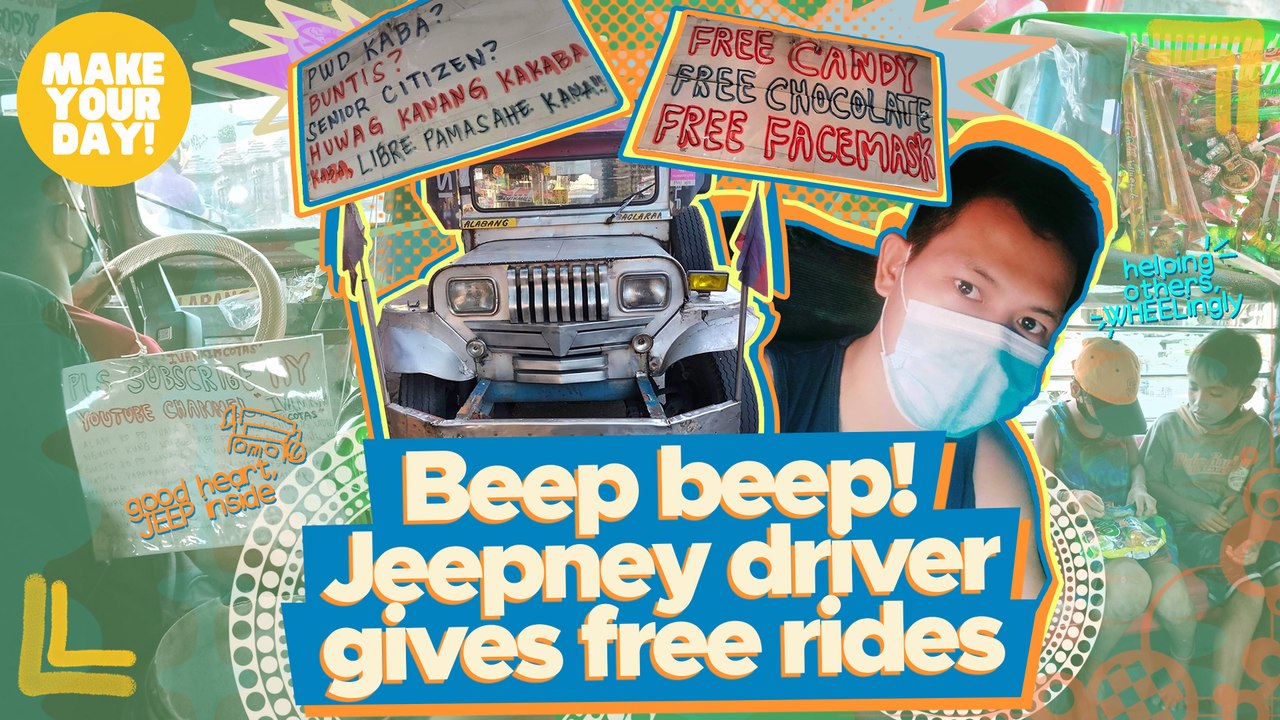Beep beep! Jeepney driver gives free rides | Ma...