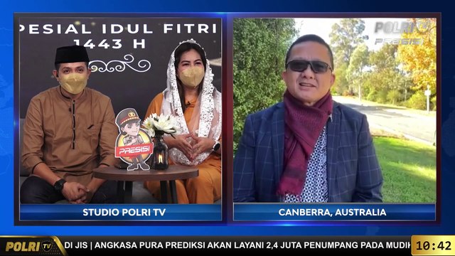 Live Dialog Bersama Atase Polri Pada KBRI Canberra, Australia Terkait Perayaan Idul Fitri 1443 H di Canberra, Australia