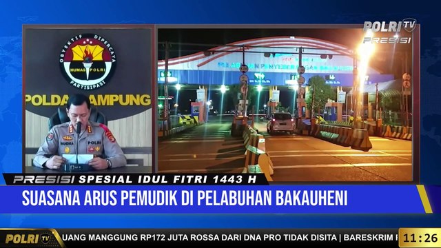 Live Dialog Bersama Kabid Humas Polda Lampung Terkait Suasana Arus Pemudik di Pelabuhan Bakauheni