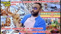 ₹10 ரூபாய் முதல் Artificial Flowers / Toys and Gifts || மிக பிரம்மாண்டமான Decorations Warehouse