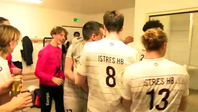 Images maritima: la joie de la réserve d'Istres Provence Handball qui monte en N1