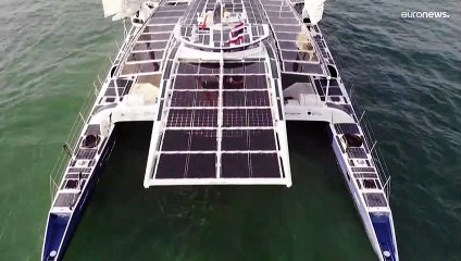 Un catamarán da la vuelta al mundo impulsado por el sol, el viento y el hidrógeno
