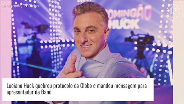Na Band, Fausto Silva é surpreendido com mensagem de Luciano Huck no 'Domingão'. Veja recado!