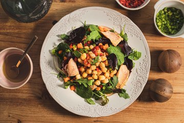 Ensalada de garbanzos - Cocina Fácil