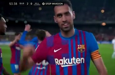 Sergio Busquets, celebrando el gol marcado contra el Mallorca / @_DeJonginho