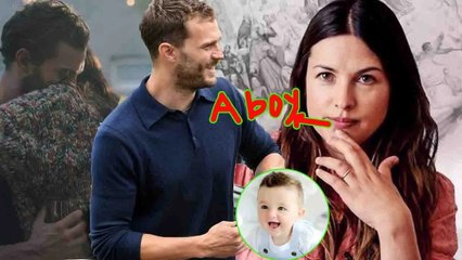 "A baby boy!" Jamie Dornan tears of happiness, with Warner's gift for him on wedding anniversary
