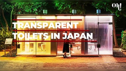Tokyo installed never seen before transparent toilets of glass in public parks