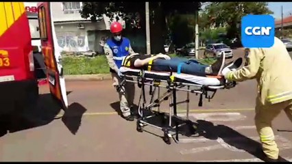 Jeep tomba após colisão com Gol na Região Central de Cascavel