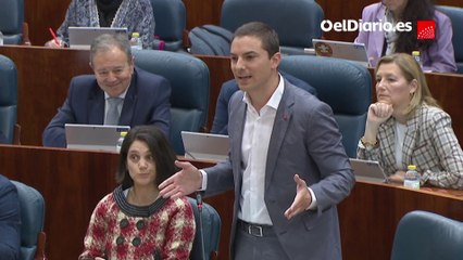 Ayuso, a Lobato: “Alguien que habla en política con tebeos y viene de la mano con su padre a llorar a la Cámara"