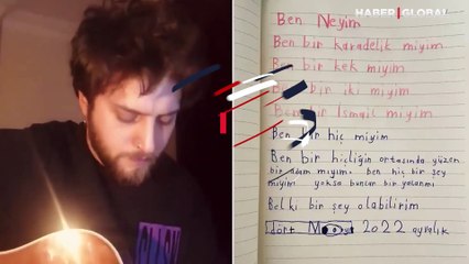 Sosyal medyada viral oldu: 7 yaşındaki çocuk yazdı, Ufuk Beydemir besteledi