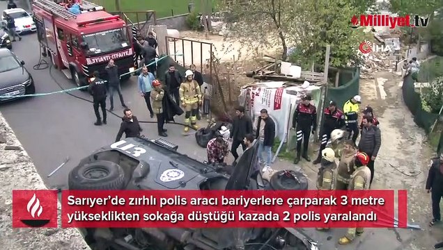 İstanbul'da zırhlı polis aracı kaza yaptı