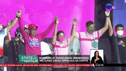 Robredo at Pangilinan, inendorso ng ilang local officials sa Cavite | SONA