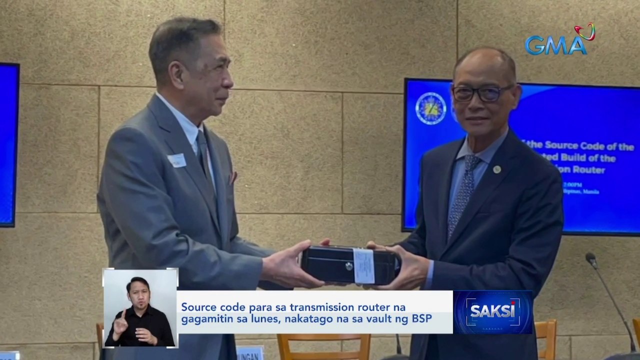 Source code para sa transmission router na gagamitin sa lunes, nakatago na sa vault ng BSP | Saksi