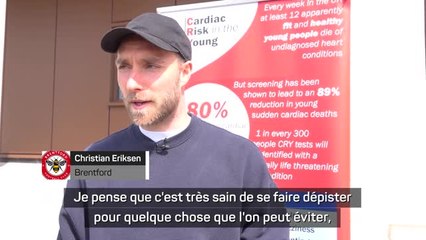 Brentford - Eriksen en visite surprise à la clinique de dépistage cardiaque de Brentford