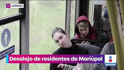 Desalojan a residentes de Mariúpol, Ucrania