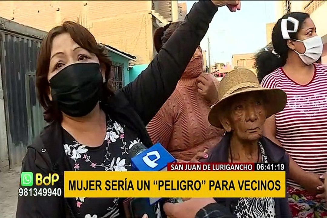 SJL: mujer con aparente alteraciones mentales provoca incendio y vecinos temen por sus vidas