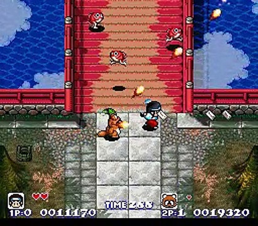 Pocky & Rocky online multiplayer - snes