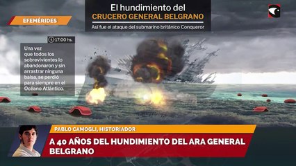 A 40 años del hundimiento del ARA General Belgrano
