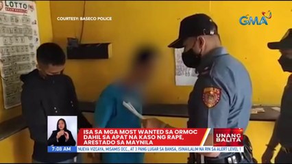 Isa sa mga most wanted sa Ormoc dahil sa 4 na kaso ng rape, arestado sa Maynila | UB