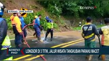 Berbahaya, Hujan Deras Buat 3 Titik di Jalur Wisata Tangkuban Parahu Longsor!