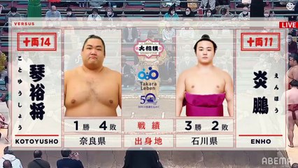 Kotoyusho vs Enho - Haru 2022, Juryo - Day 6
