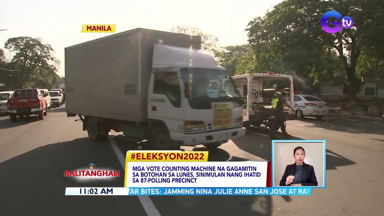 Mga vote counting machine na gagamitin sa botohan sa Lunes, sinimulan nang ihatid sa 87-polling precinct | BT