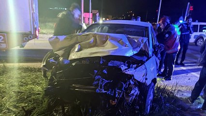 Bayram günü korkutan kaza, duble yolda can pazarı