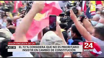 Encuesta CPI: el 72.5% de la población a nivel nacional desaprueba la gestión de Pedro Castillo