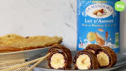 Crêpes façon makis au lait d’amande