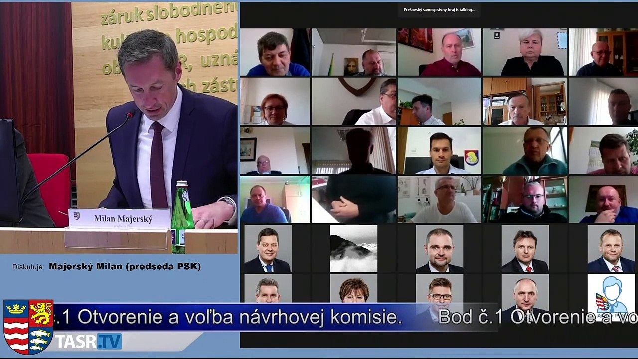 PREŠOV-PSK 36: Záznam zasadnutia Zastupiteľstva Prešovského samosprávneho kraja (PSK)