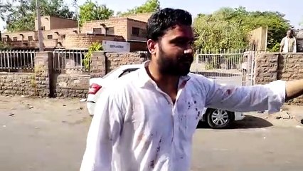 पथराव से युवक के सिर से बह रहे खून के बीच कह डाली ये बड़ी बात, देखें video...