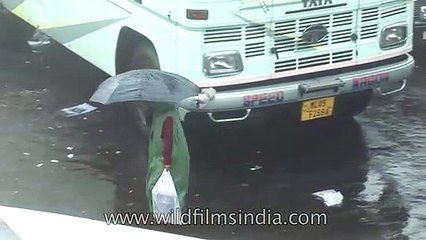 It's business as usual in Cherrapunji even in pouring rain!