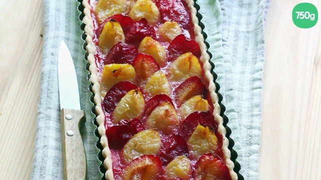Tarte multicolore aux prunes