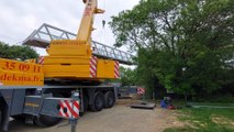 À Rennes, une nouvelle passerelle a été posée ce mardi 3 mai 2022 sur la future voie verte entre la Plaine de Baud et Cesson-Sévigné