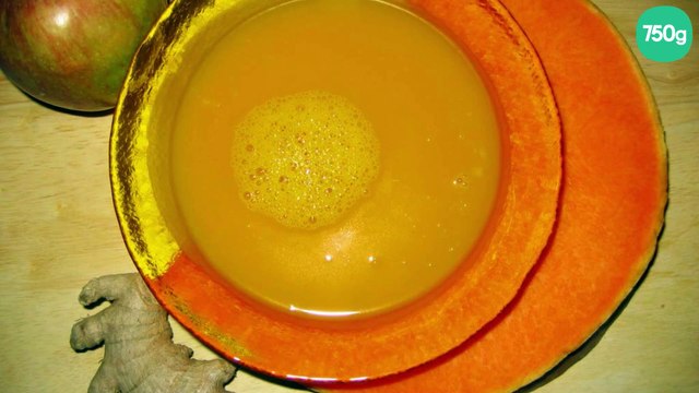 Velouté pomme, potiron, gingembre