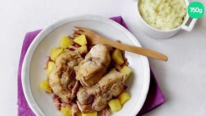 Râbles de lapin aux pommes, cidre et noix
