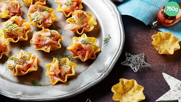 Tortilla Bowls au saumon fumé et aux agrumes