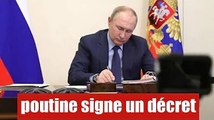 Poutine a signé un décret sur les mesures économiques contre les pays hostiles