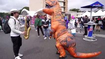 SAX GUY surprises COSPLAYERS with their ANIME SONGS