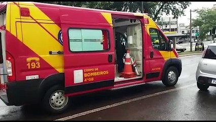 Homem é socorrido após sofrer queda dentro da Havan, no Centro