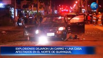 Explosiones dejaron una casa y un carro afectados en Guayaquil