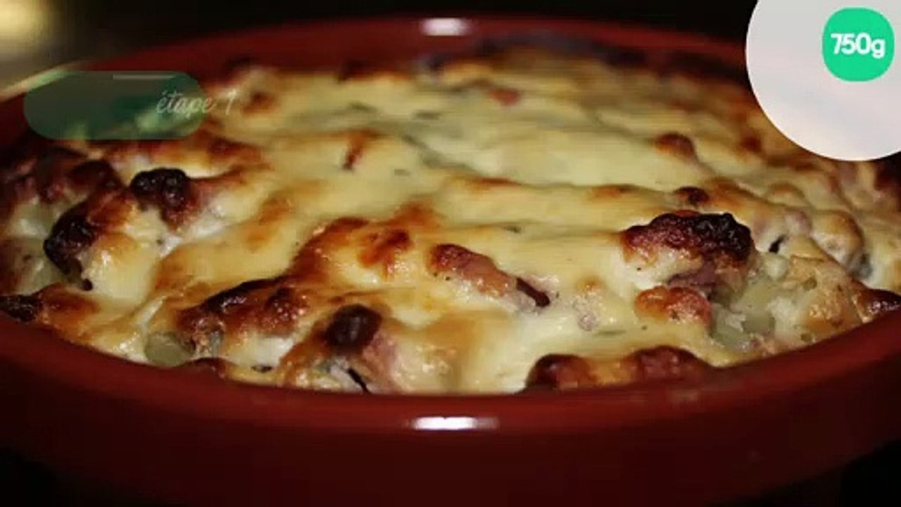 Gratin de pommes de terre, lardons et Roquefort