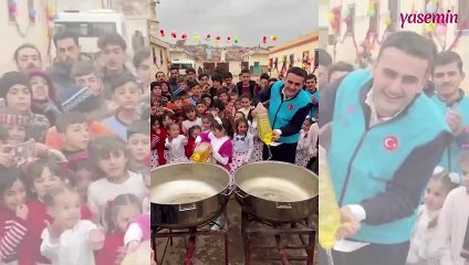 CZN Burak yine gönüllere dokundu! Bayramda Suriyeli çocukları sevindirdi