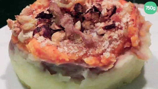 Parmentier de chataignes, carottes aux noisettes