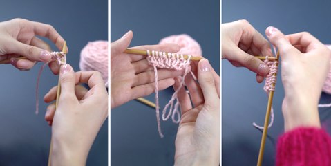 Apprendre à tricoter : tricoter des côtes 1/1