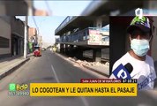 SJM: delincuentes cogotean a joven y le roban hasta el pasaje