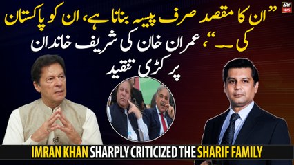 "Their only goal is to make money and ... ", Imran Khan sharply criticizes the Sharif family