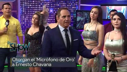 Este es el micrófono de oro que ganó Ernesto Chavana
