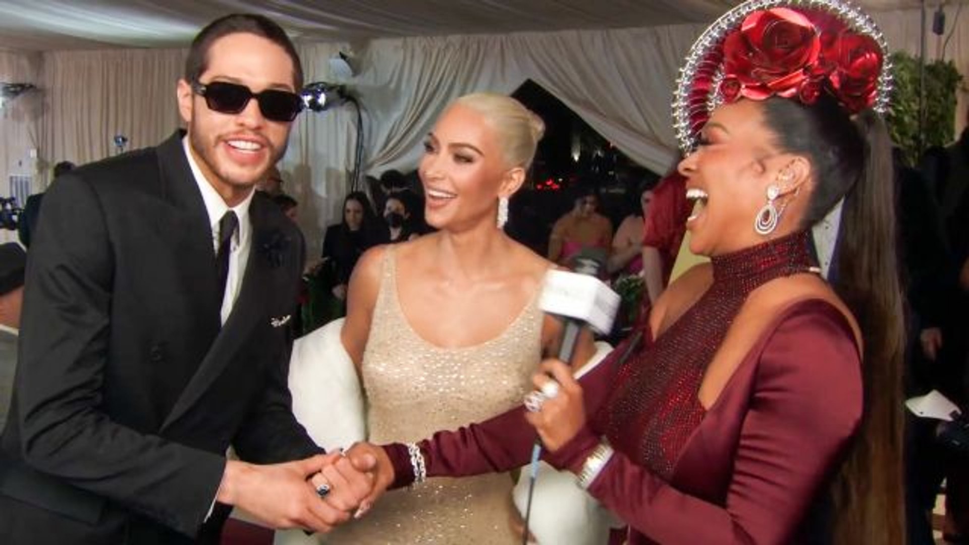 ⁣Kim Kardashian & Pete Davidson on Kim Wearing Marilyn Monroe's Dress